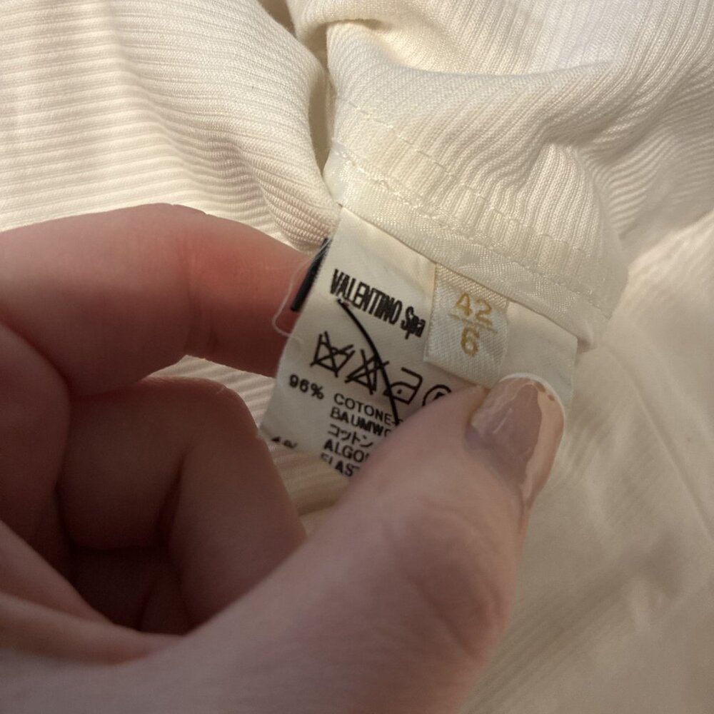 Valentino Authentic Solid White Sleeve Blazer Jac… - image 6